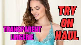 4K Transparent Lingerie Try On Haul  Babydoll [upl. by Nosnev]