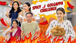 Spicy Golgappy Papa ko pasand nahi aye  Spicy Golgappa challenge  Hira Faisal  Sistrology [upl. by Idak]