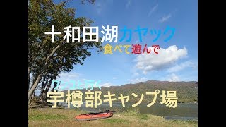 ワンコと行く 十和田湖 宇樽部キャンプ場 秋の紅葉カヤック 【４K】 Autumn leaves kayak [upl. by Sykleb]