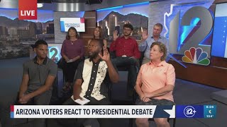 Undecided Arizona voters react to presidential debate [upl. by Chapland192]