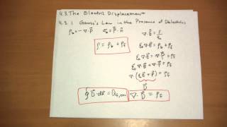 431 Gausss Law in the Presence of Dielectrics [upl. by Julieta]