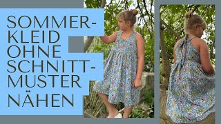 Sommerkleid ohne Schnittmuster nähen  DIY mit Annas Nähschule [upl. by Martella]