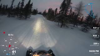 Trail Ride with Real Time GPS Data SkiDoo Skandic SWT [upl. by Aicirtak]