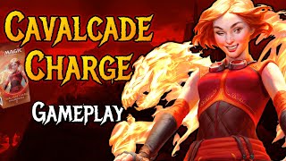 CAVALCADE CHARGE Challenger Deck Gameplay  Magic Arena [upl. by Hana187]