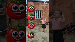 Tomato emoji to cute baby fanny video Bandar mama aaye pant shorts ytshorts [upl. by Rramo]