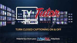 How to Turn Closed Captioning On and Off [upl. by Kean]