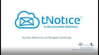 Webinar Assopetroli tNotice Raccomandata elettronica istruzioni per luso [upl. by Ecidnarb]