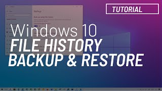Windows 10 file backup Enable and configure File History on external or network drive [upl. by Smaoht65]