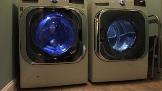 LG Mega Capacity 52 CU FT Front Load Washer and 90 CU FT Dryer Review [upl. by Atsev]