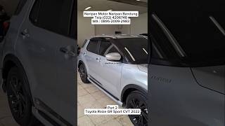 RAIZE TRIM TERTINGGI TANPA TSS  TOYOTA RAIZE GR SPORT CVT 2022  Part 2 [upl. by Kciredor]