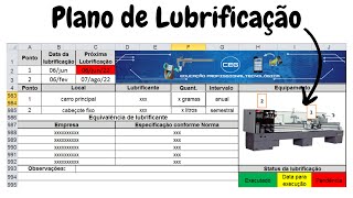 Como montar um plano de lubrificação a partir de informações do manual do equipamento [upl. by Eitnom25]