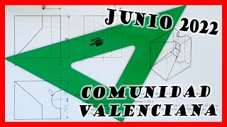 PAU Valencia junio 2022 ✍️ Examen SELECTIVIDAD dibujo técnico resuelto 💥 Ej8 VISTAS E ISOMÉTRICA [upl. by Charline]