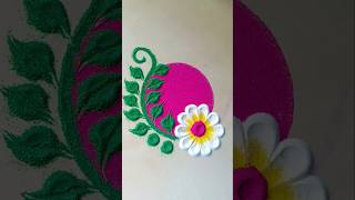 Easy flower Rangoli rangoli flower shots [upl. by Rosen]