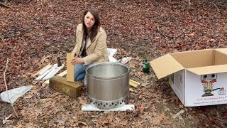 Unboxing and Review of Holzoffer Firepit while Chatting and Smoking 🥰 [upl. by Ainez]