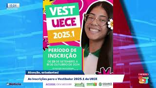 Atenção estudantes As Inscrições para o Vestibular 20251 da UECE [upl. by Nnaycnan]