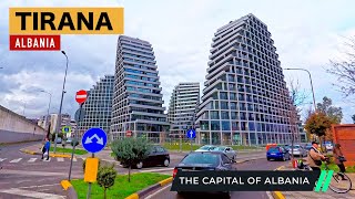 TIRANA ALBANIA 🇦🇱 DRIVING IN TIRANA THE CAPITAL AND LARGEST CITY OF ALBANIA 4K UHD [upl. by Zurek]