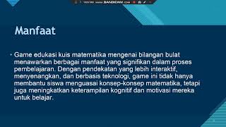 membuat game edukasian kuis matematika operasi hitungan bilangan bulat [upl. by Goss]