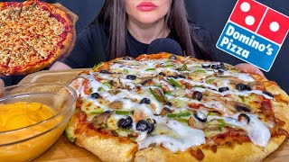 ASMR DOMINO’S CHEESE BURST PIZZA MUKBANG No Talking EATING SOUNDS [upl. by Chickie964]