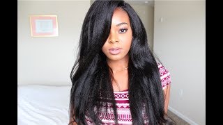 Kinky Straight Lace Front Wig How To Customize  Eva Wigs  Ify Yvonne [upl. by Eila]