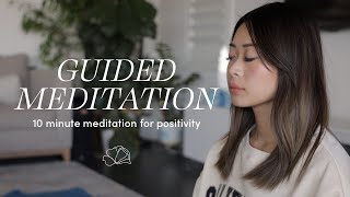 10 Minute Guided Meditation for Positive Energy Peace amp Light 🌤 [upl. by Anneg]