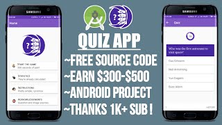 Trivia Quiz App Source Code  Free Android Studio Project Code [upl. by Buatti]