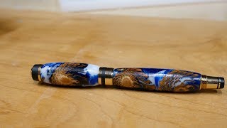 Making A Pinecone Fountain Pen with Alumilite Resin [upl. by Ibib]