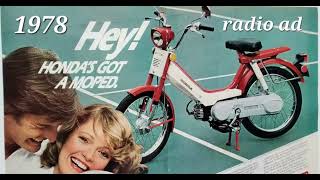 1978 Honda Moped radio commercial [upl. by Natsrik136]