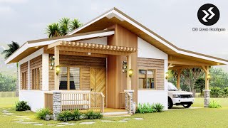 Simple Farmhouse Design Idea with 2 Bedrooms  Modern Bahay Kubo  1050x 9 Meters [upl. by Fe]