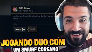 BRTT JOGOU DUO COM UM SMURF COREANO NO DIAMANTE  BOOTCAMP DO BRTT NA KR [upl. by Droffig272]