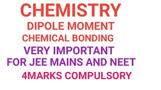 DIPOLE MOMENT PART 2 FOR JEE MAINS amp NEET IN HINDI  CHEMISTRY [upl. by Yclehc422]