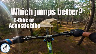 Which bike jumps better Ebike or acoustic bike [upl. by Idalia]