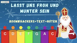 Lasst uns froh und munter sein Boomwhackers Lasst uns froh und munter sein Noten und Text TopVideo [upl. by Troc]