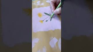 Painting a dandelion on an envelope  Mixed media in 60 seconds [upl. by Arremat548]