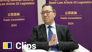 Local and foreign media need not worry about Article 23 says Hong Kong justice minister [upl. by Annerahs]