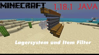 MINECRAFT TUTORIAL Lagersystem und Item Filter 1181 [upl. by Hartman658]