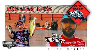 WHEELER LAKE  is he POOPING  Bassmaster Elite Series [upl. by Adnawat]