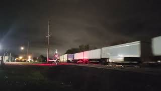 a westbound intermodal passing the Basher rd Martins in Goshen [upl. by Nelehyram]