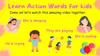 Learn English for kids  Learn action words for kids  Learn Verbs with actions  Kids activities [upl. by Mcnully110]