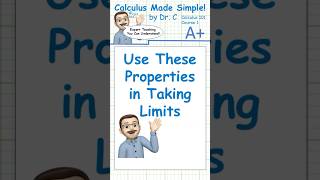 DrCs Calc101 Know these Limit Properties calculus maths Limits [upl. by Haneen]