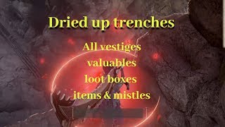 code vein dried up trenches map Full guide All VestigesBoxesmistlesRegen amp secret locations [upl. by Kcod726]