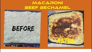 How to make Macaroni Beef Bechamel in oven Egyptpinay couple [upl. by Ahsiyn]