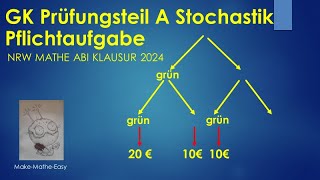 GK Prüfungsteil A Mathe Abi Klausur NRW 2024 Pflichtteil A Stochastik [upl. by Maximo]