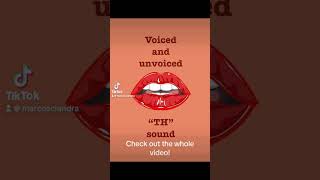 Voiced and unvoiced th sound  see comment for full video pronunciation englishspeaking ingles [upl. by Melone]