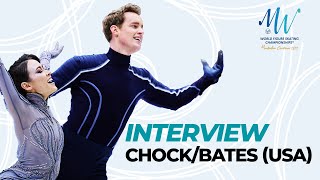 Interview Madison ChockEvan Bates USA  Montpellier 2022  WorldFigure [upl. by Guillema]