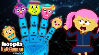 Familia de Dedos  Robot esqueletos  Canciones infantiles  Hoopla Halloween Español [upl. by Naic]