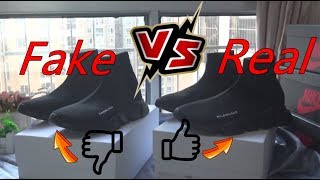 Real x Fake Balenciaga Speed Trainer Triple S Comparison [upl. by Edette]