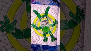 FNaF GLOW IN THE DARK Coloring Book PAGE 44PLUSHTRAPArt Drawing DIY fnaf art drawing diy [upl. by Greenwell]