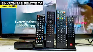 Cara setting remote Android TV set top box dan remote TV [upl. by Hayarahs934]