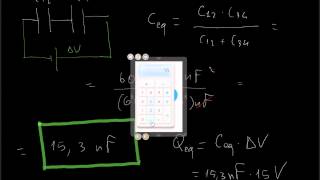 FISICA risoluzione di un sistema di condensatori collegati [upl. by Ellahcim]