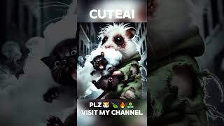 Dont smoke You could become a zombie🐹🍃🔥🧟‍♂️cat cute ai funny [upl. by Jahdiel239]